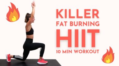 KILLER 10 MINUTE FAT BURNING WORKOUT | No Equipment HIIT Workout | Strength & Cardio | FIT BY LYS