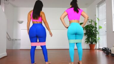 Girls Big Butt Workout with Booty Bands!!! (Grow The Glutes Workout)