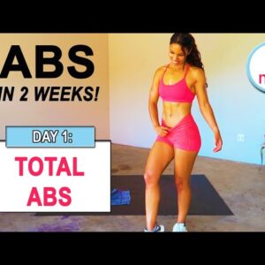 GET ABS IN 2 WEEKS | Abs Workout Challenge DAY 1: TOTAL ABS - UPPER, LOWER, CORE AND OBLIQUES