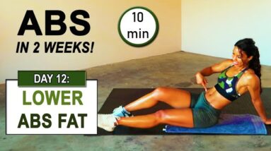 GET ABS IN 2 WEEKS | Abs Workout Challenge DAY 12:  LOSE LOWER BELLY FAT | 10 minute Home Workout