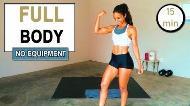 15 MIN FULL BODY HIIT WORKOUT - Burn Lots of Calories || No Equipment