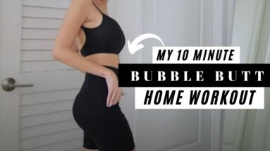 At Home Booty Workout in a Sauna Suit *10 Minute LEG DAY*