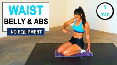 LOSE FAT on your BELLY, WAIST & ABS | 5 minute Home Workout