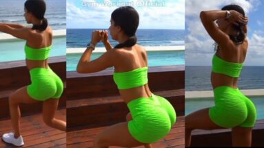 Booty & Butt workout on beach // jenselter hot model // Gym workout official