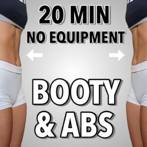 DAY 30 - 20 MIN FLAT BELLY & ROUND BOOTY WORKOUT - No Squats, No Jumping, No Equipment | Hourglass