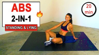 20 min ABS Workout (Standing & Lying Down) | No Repeat Abs Workout for women
