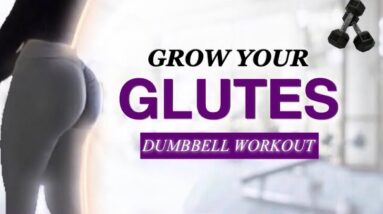 BUTT WORKOUT WITH DUMBBELLS | Grow your glutes | Get a bigger, LIFTED butt