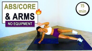 15 min Core and Arms workout no equipment | Toned Arms & Abs Workout