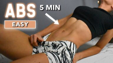 5 MIN "EASY ABS" Home Workout | Get ABS in 5 Min/Day! (*MUST TRY*)