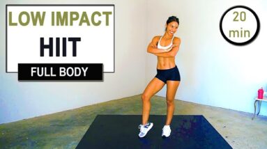 20 min LOW IMPACT - Full Body No Jumping HIIT 🔥 No Repeat - No Equipment