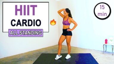 20 min All Standing HIIT CARDIO 🔥 WORKOUT at Home