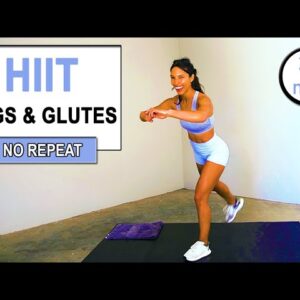 20 min Killer HIIT Legs and Booty | Lower Body HIIT Workout - No Repeat, No equipment