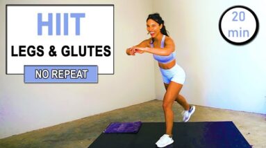 20 min Killer HIIT Legs and Booty | Lower Body HIIT Workout - No Repeat, No equipment