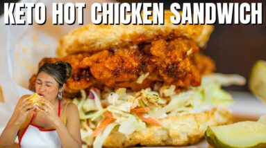 KETO HOT CHICKEN! How to Make Keto Nashville Hot Chicken Sandwich