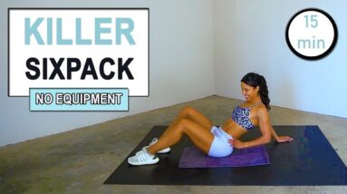 15 min SIXPACK ABS workout for women | How to get a sixpack at home