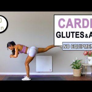 20 Minute HIIT Cardio Workout Glutes, Abs & Core | No Equipment