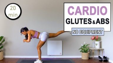 20 Minute HIIT Cardio Workout Glutes, Abs & Core | No Equipment