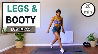 20 min INTENSE LEGS & BOOTY WORKOUT | Low Impact Workout | No Repeat Exercises | No Jumping