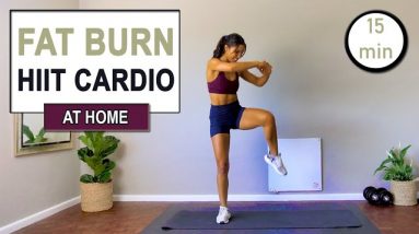 15 min Intense HIIT Cardio for Fat Burn | At Home & No Equipment | Full Body Workout