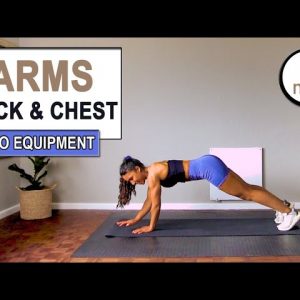 15 Minute Complete UPPER BODY Workout | Arms, Back & Chest Workout for Women | No Equipment