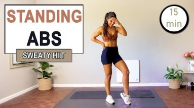 15 MIN STANDING ABS WORKOUT to Get Ripped Abs - No Jumping | Standing Abs Workout at Home
