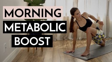 MORNING SLOW BURN POWER YOGA WORKOUT // Boost Metabolism & Energy