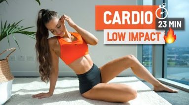 23 Min NO JUMPING Cardio Workout w/ “HOT” FINISHER 🔥