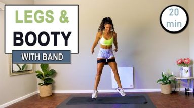 20 min INTENSE LEGS & BOOTY WORKOUT with Band | No Repeat Exercises | The Modern Fit Girl