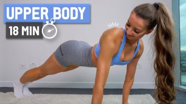 18 MIN FAST 'N' FURIOUS Upper Body Workout - No Repeats & No Equipment, At Home