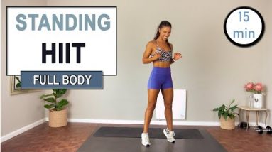 15 min Intense Standing HIIT for Fat Burn | The Modern Fit Girl | No Equipment Home Workout