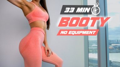 “No Equipment” BOOTY Building Series - Level 3, Intense Workout, At Home