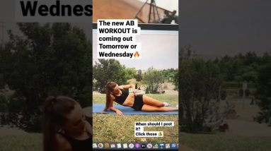 🎥🔥When should I post my new AB WORKOUT? Tomorrow or Wednesday? #abworkout