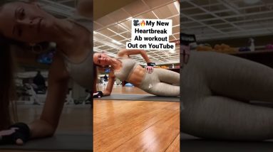 🎥🔥MY NEW 10 min HEARTBREAK AB workout is out on YouTube! 💦👀 #shorts #abworkout