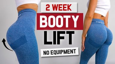 "No Equipment" BOOTY LIFT IN 2 WEEKS - Do This to "Easily" Grow Your Glutes from Home!