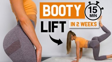 15 MIN BOOTY LIFT IN 2 WEEKS - Do This to Grow Your Glutes from Home, With Weights + Band