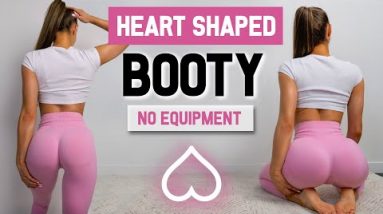 15 MIN "No Equipment" HEART SHAPED BOOTY Workout - Get Rounder Butt & Wider Hips, At Home