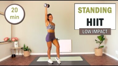 20 min Standing Full Body Dumbbell HIIT Workout | Low Impact | At Home Workout | The Modern Fit Girl