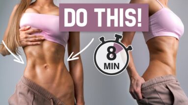 8 MIN MODEL ABS Workout - Get Snatched Waist & Sixpack Abs, Intense, No Equipment, At Home