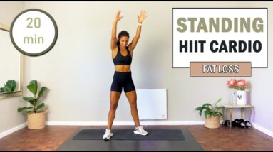 20 min Intense Standing HIIT Cardio for Fat Burn | The Modern Fit Girl | No Equipment Home Workout