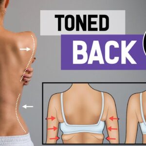 12 EXERCISES TO TONE BACK & REDUCE FAT - Slim & Strong Back Workout, At Home + Weights