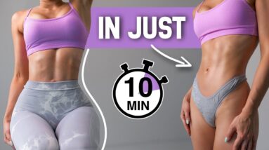 10 MIN MODEL WAIST & ABS Workout - Get Small Waist & 11 Line Abs, No Equipment, At Home