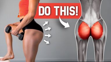 DO THESE 12 Exercises to Grow a ROUND BOOTY - Intense Home Butt Workout + Weights & Bands