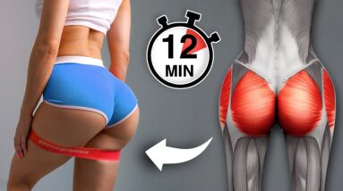 DO THIS to Grow ROUND BOOTY & WIDER HIPS - Intense Glute Max & Med Workout with Band, At Home