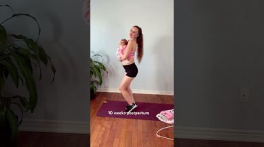 BTS of recording workouts/ #short #workout #postpartum