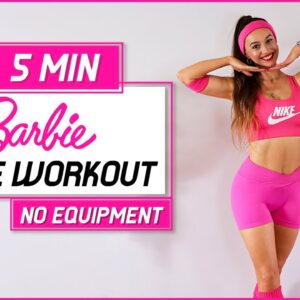 🔥5 MIN Barbie DANCE Workout to Niki Minaj & Karol G Hits! Get FIT &🔥 FAB in this Full Body Cardio!