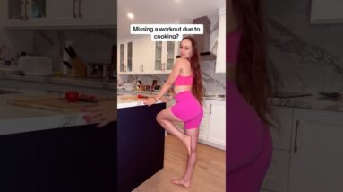 Missing a workout due to cooking? Try this Kitchen Workout🔥