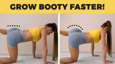 NON-STOP BOOTY Workout to Grow BOOTY FASTER! Intense, No Equipment, At Home