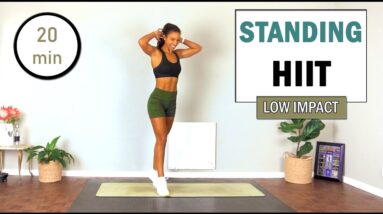 20 min All Standing No Jumping HIIT Workout | No Equipment | Low Impact | The Modern Fit Girl