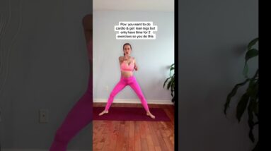 Lean Thighs & Cardio Workout✔️ #barbie #workout #short #cardio #thighsworkout #legs