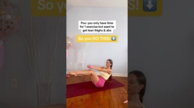 Want to get Lean Inner Thighs & Abs?👉Do this 1 exercise!🥵